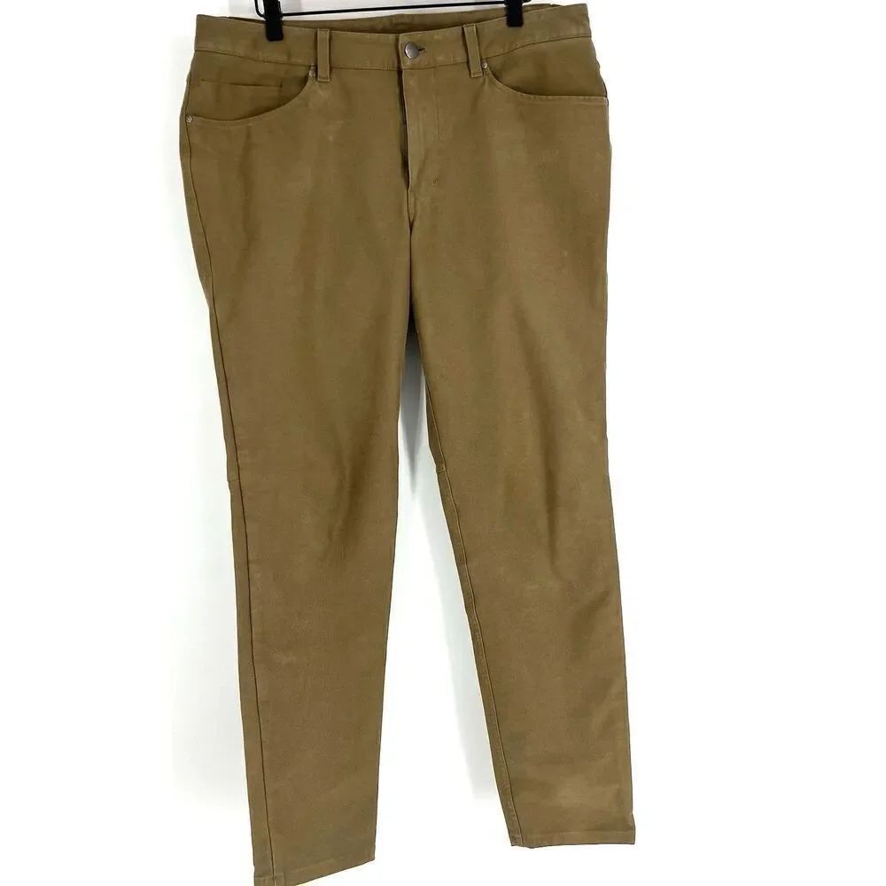 Lululemon ABC Pants Size 34x31 Mens Artifact Brown Utilitech Slim Fit Chino